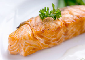 imagem de um prato com salmão